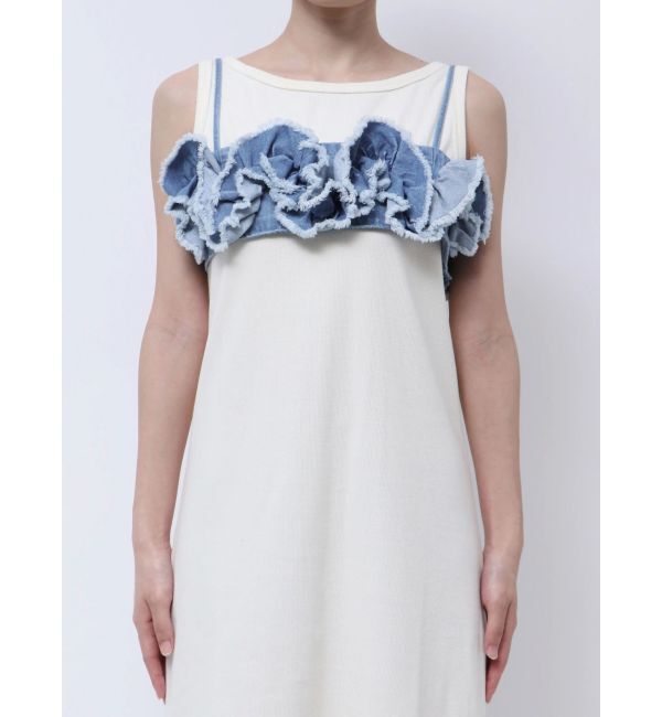 Ungrid「フリルデザインデニムビスチェ」|キャミソール|