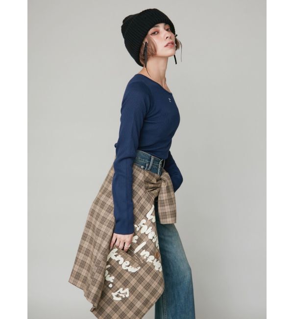 EVRIS「グラフィックオーバーサイズチェックジャケット」|テーラードジャケット|