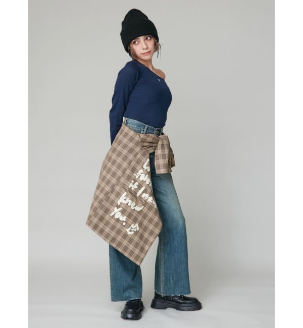 EVRIS「グラフィックオーバーサイズチェックジャケット」|テーラードジャケット|