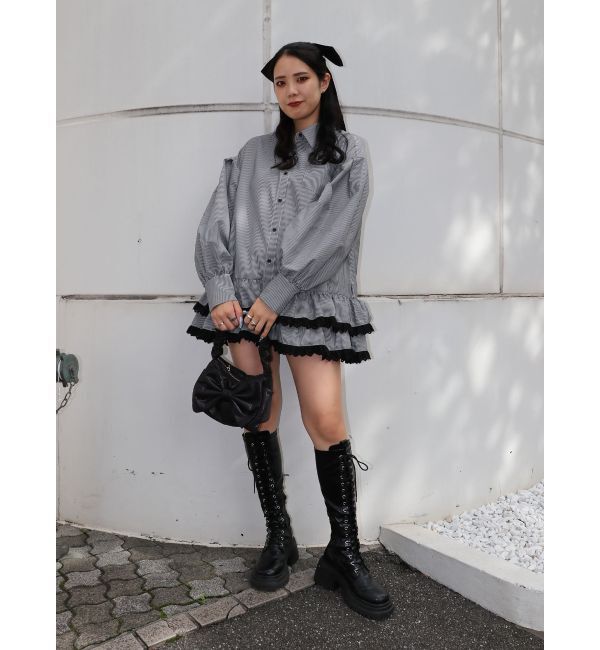 jouetie「ヘムフリルチュニックシャツ」|シャツ・ブラウス|