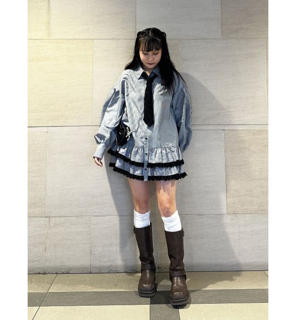 jouetie「ヘムフリルチュニックシャツ」|シャツ・ブラウス|