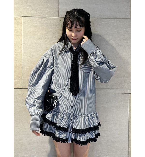 jouetie「ヘムフリルチュニックシャツ」|シャツ・ブラウス|