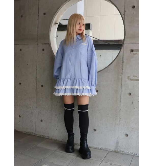 jouetie「ヘムフリルチュニックシャツ」|シャツ・ブラウス|