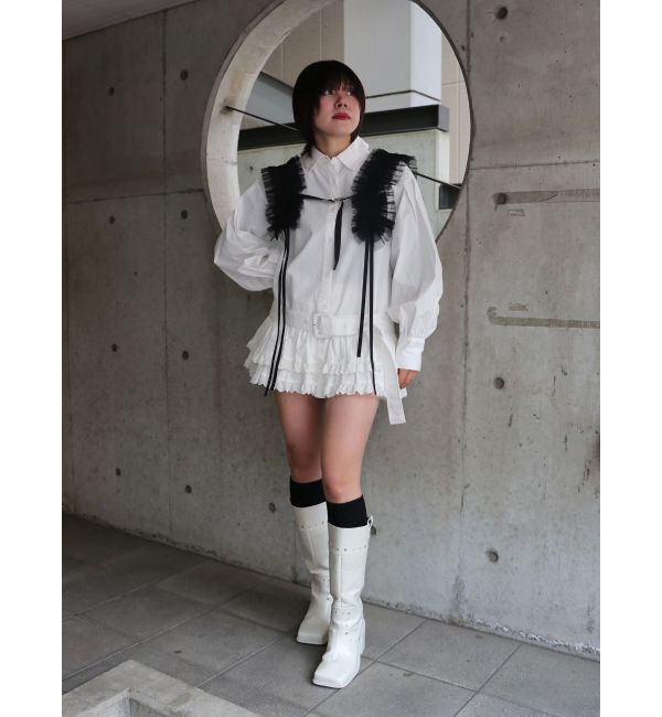 jouetie「ヘムフリルチュニックシャツ」|シャツ・ブラウス|