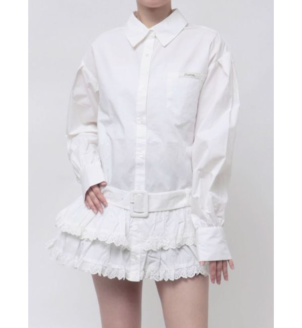 jouetie「ヘムフリルチュニックシャツ」|シャツ・ブラウス|