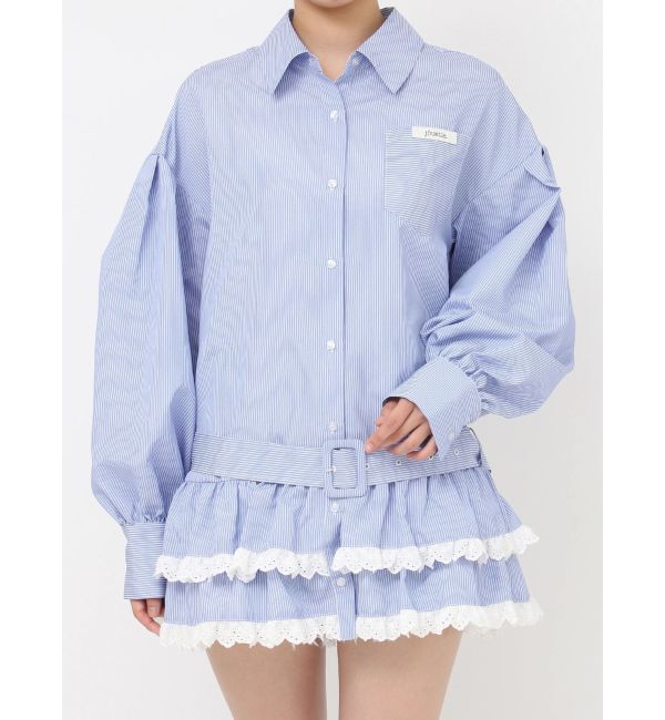 jouetie「ヘムフリルチュニックシャツ」|シャツ・ブラウス|