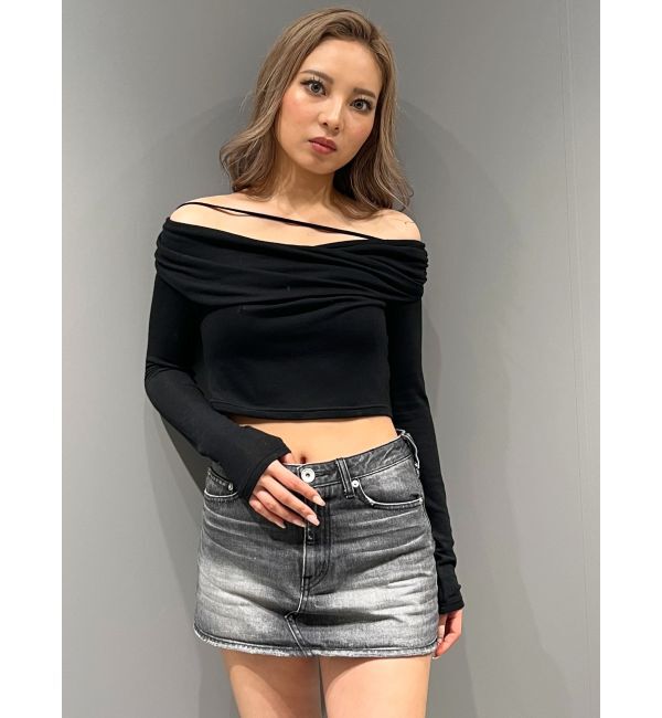 GYDA「アシンンメトリーオフショルトップス」|Tシャツ・カットソー|