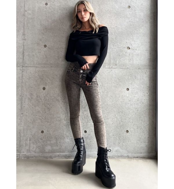 GYDA「アシンンメトリーオフショルトップス」|Tシャツ・カットソー|