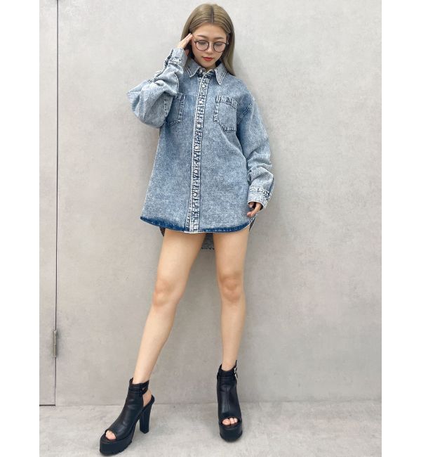 GYDA「ケミカルデニムLOOSEシャツ」|シャツ・ブラウス|
