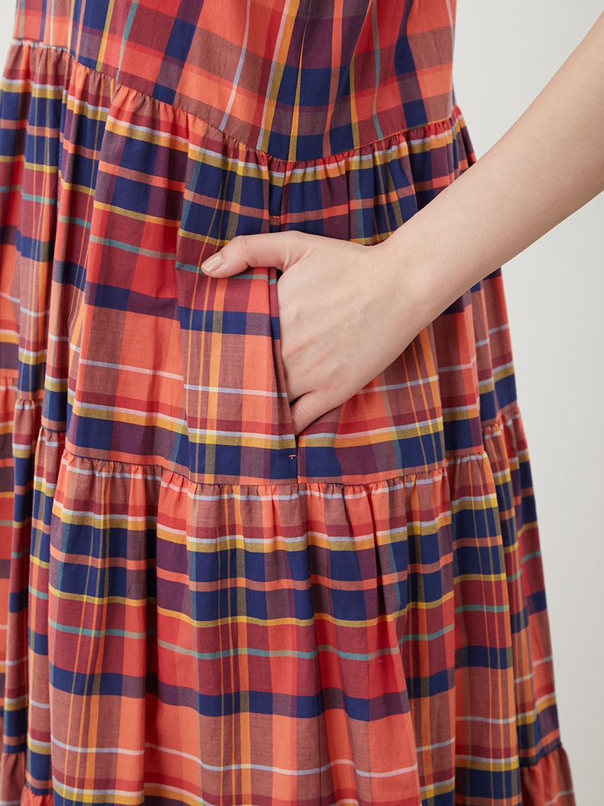 Mila Owen「【ウォッシャブル】クルーネックアメスリティアードロングワンピース」|ワンピース|