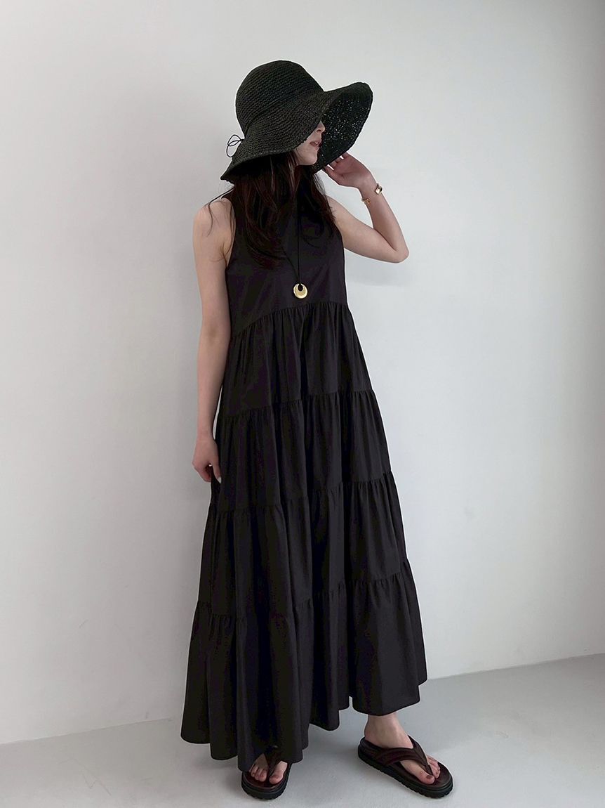 Mila Owen「【ウォッシャブル】クルーネックアメスリティアードロングワンピース」|ワンピース|