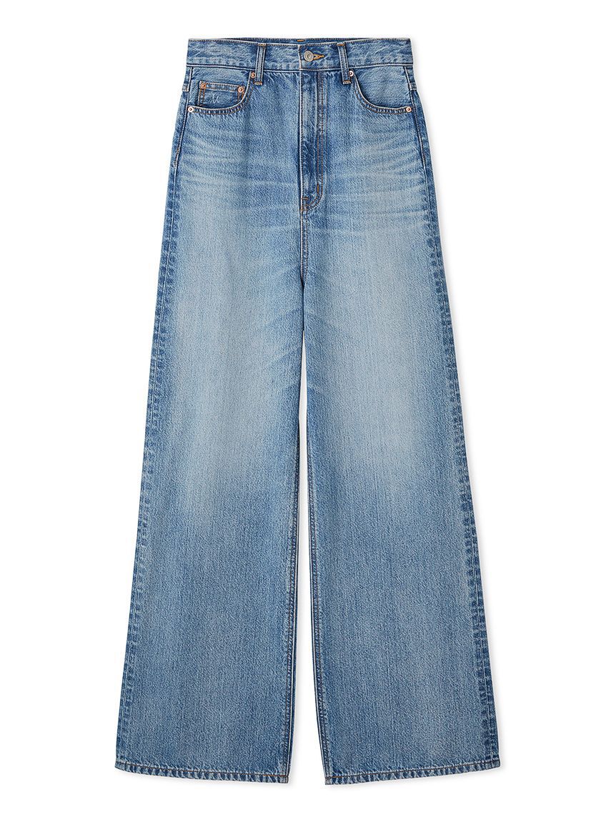 Mila Owen「ハイウエストワイドデニムパンツ」|デニム|