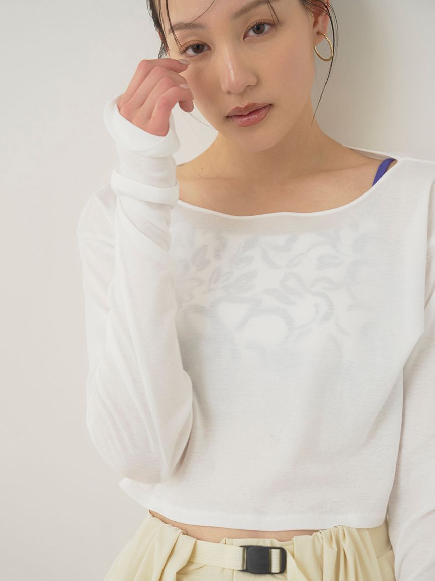 emmi atelier「2way クロップド丈トップス」|Tシャツ・カットソー|