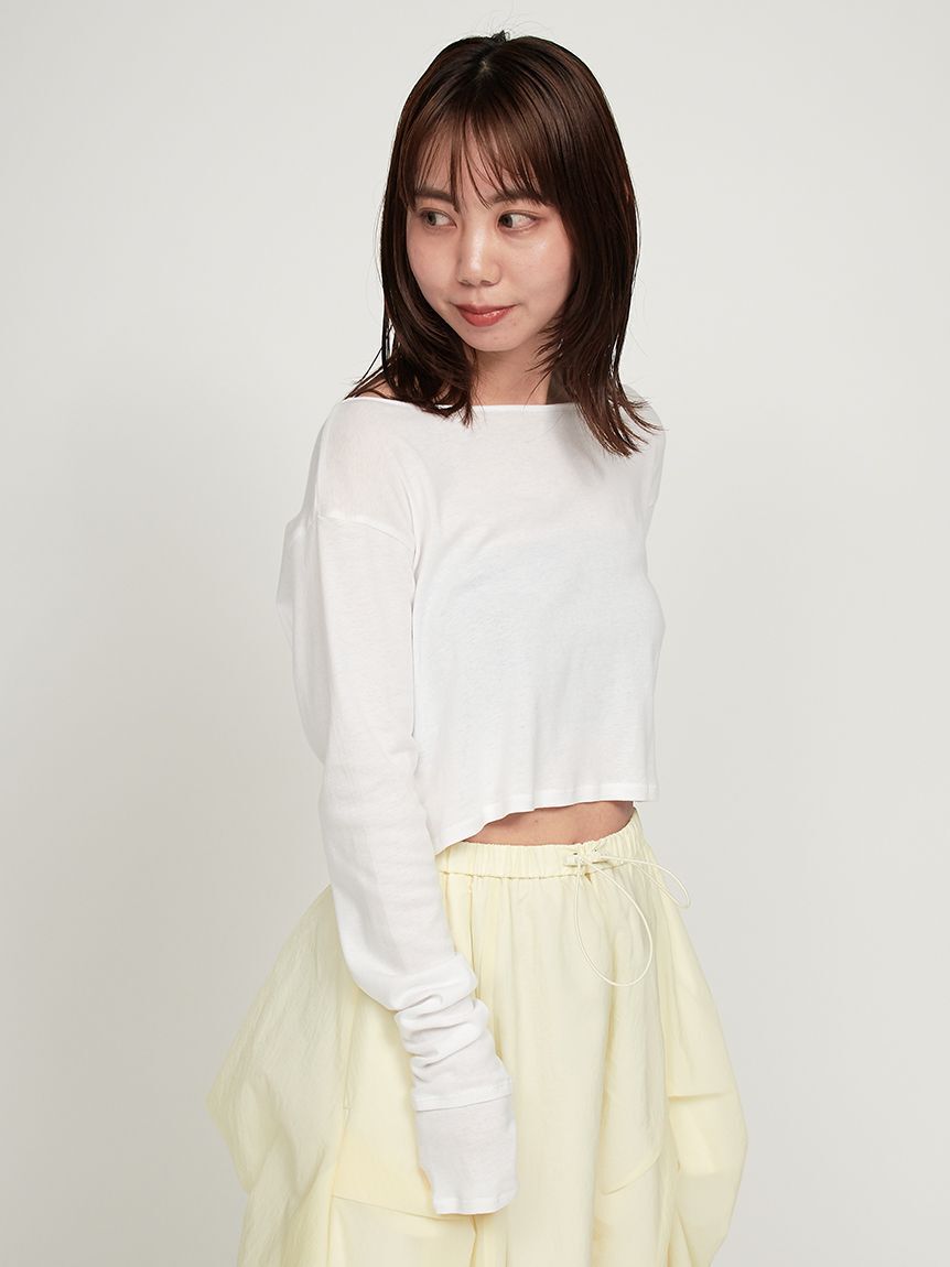 emmi atelier「2way クロップド丈トップス」|Tシャツ・カットソー|
