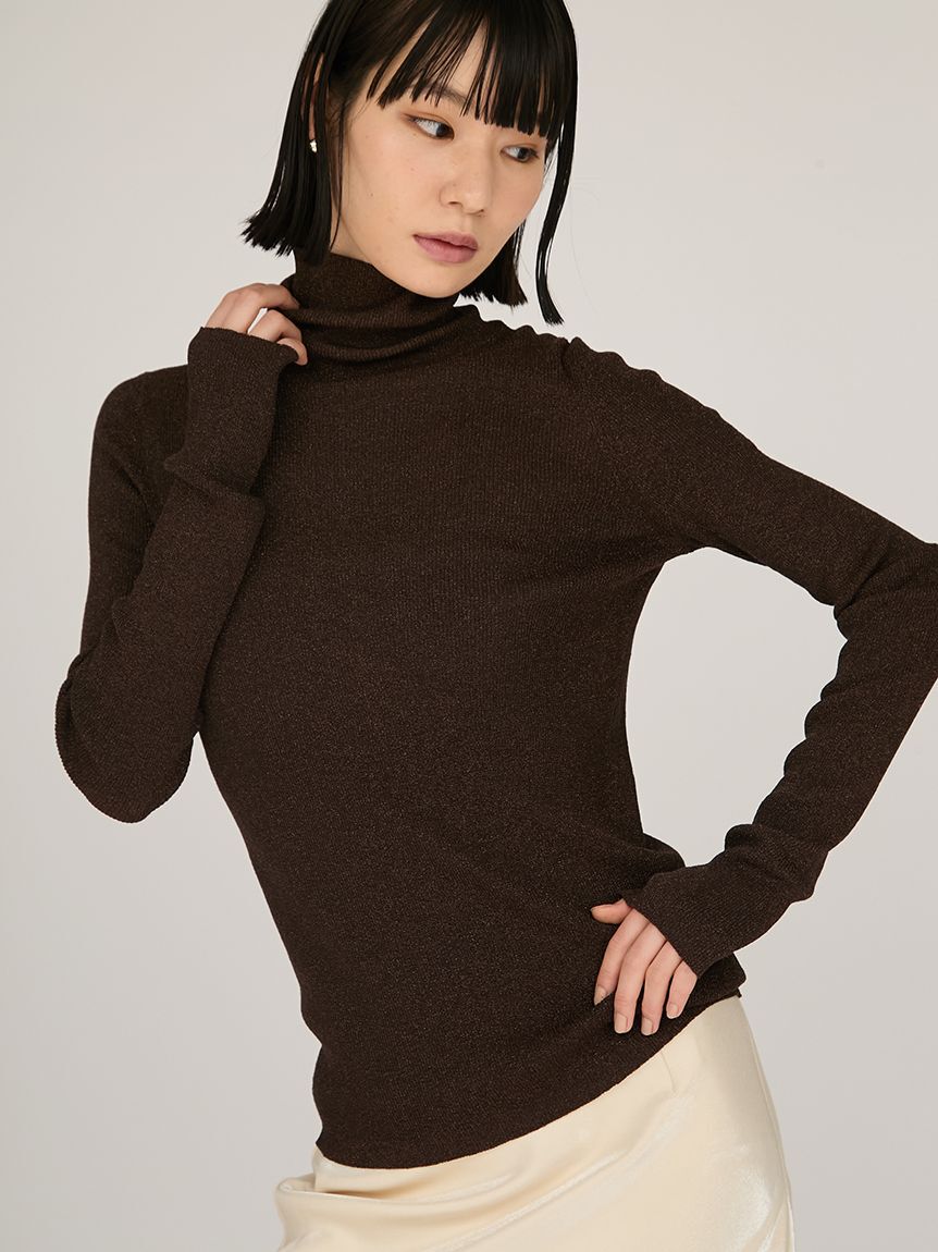 emmi atelier「シアータートルネックトップス」|Tシャツ・カットソー|BRW