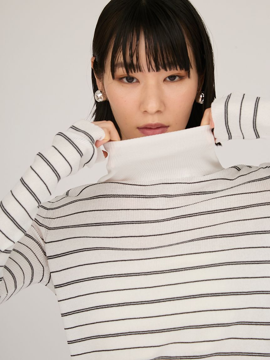 emmi atelier「シアータートルネックトップス」|Tシャツ・カットソー|