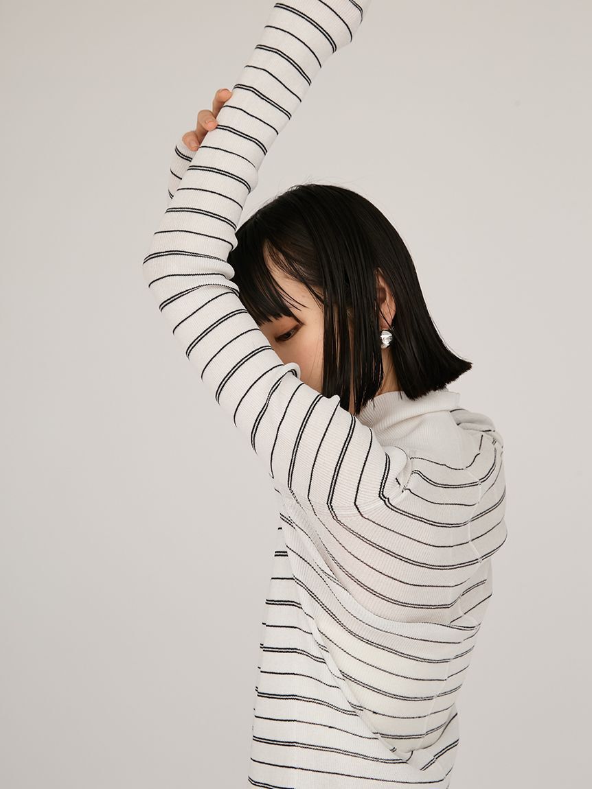 emmi atelier「シアータートルネックトップス」|Tシャツ・カットソー|BORDER