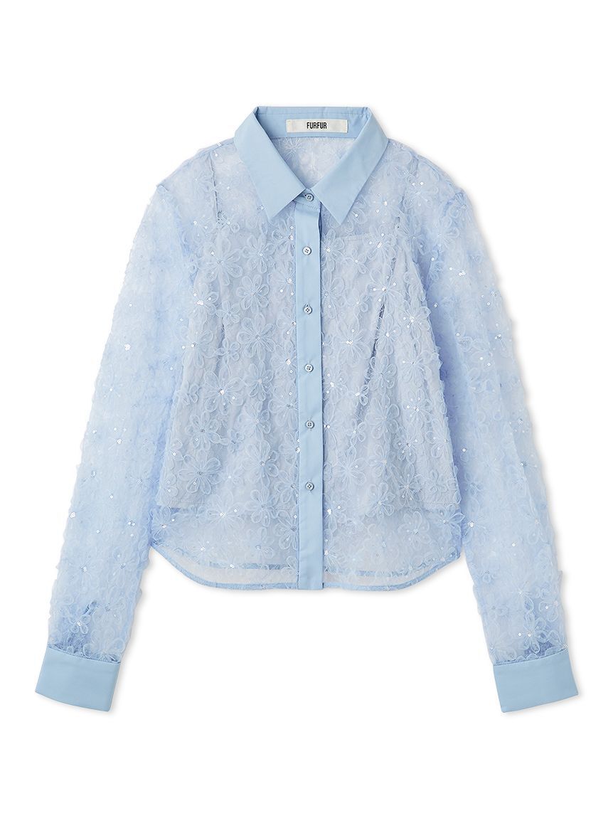 FURFUR「立体フラワーレースブラウス」|シャツ・ブラウス|