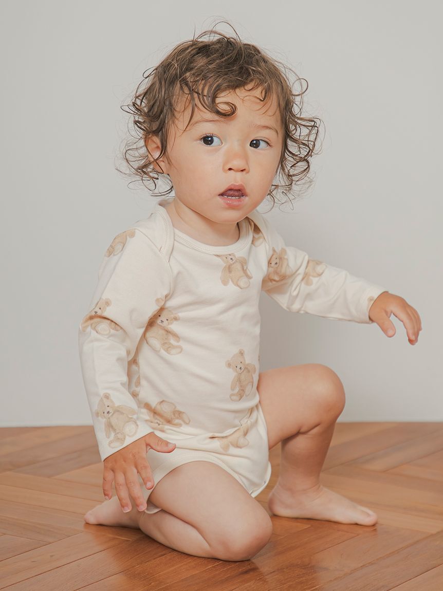 GELATO PIQUE KIDS & BABY「【BABY】長袖ボディスーツ」|ロンパース|BEG
