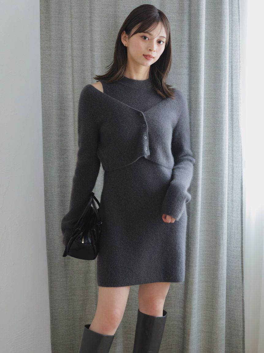 SNIDEL「ラクーン畦ノースリミニワンピース」|ワンピース|