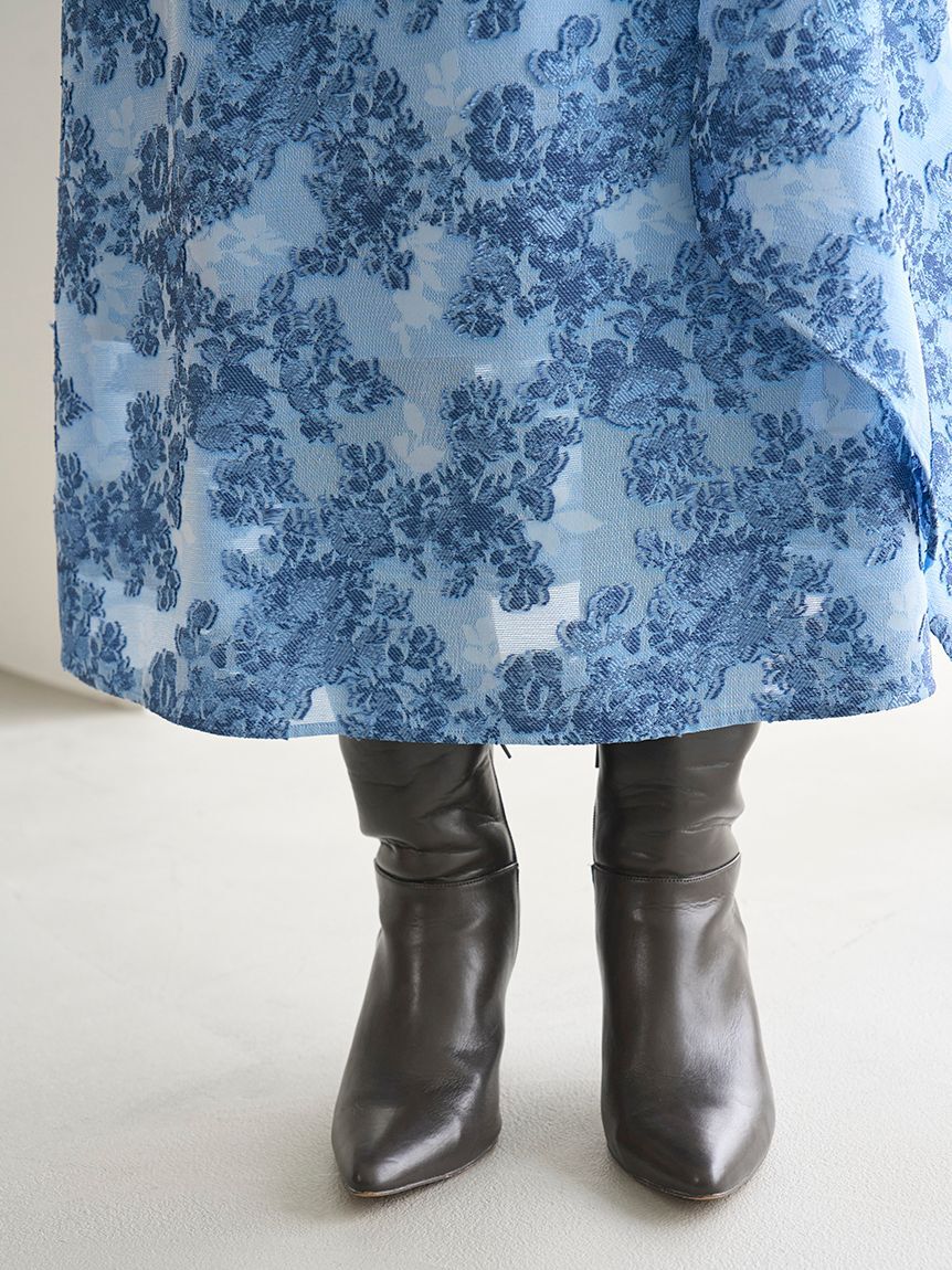 SNIDEL「フラワーカットジャガードスカート」|スカート|