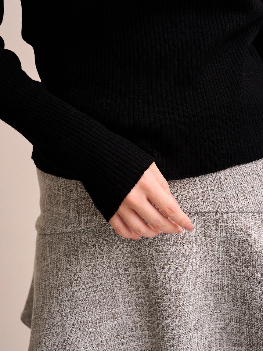 SNIDEL「コールドショルダールーズリブプルオーバー」|ニット・セーター|