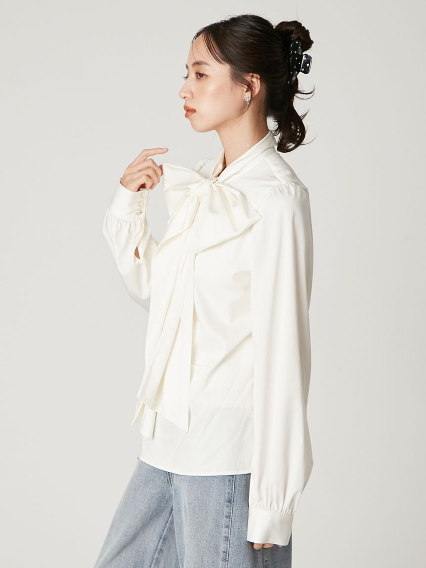 FRAY I.D「ビッグボウタイブラウス」|シャツ・ブラウス|