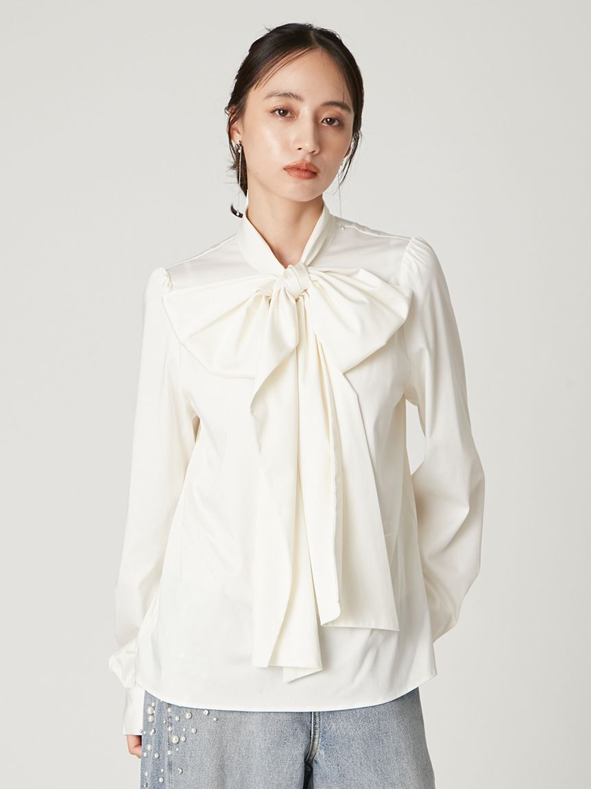 FRAY I.D「ビッグボウタイブラウス」|シャツ・ブラウス|