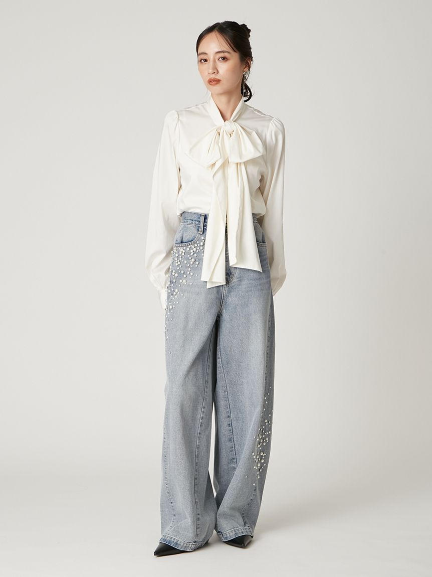 FRAY I.D「ビッグボウタイブラウス」|シャツ・ブラウス|