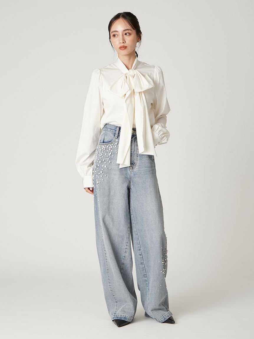 FRAY I.D「ビッグボウタイブラウス」|シャツ・ブラウス|