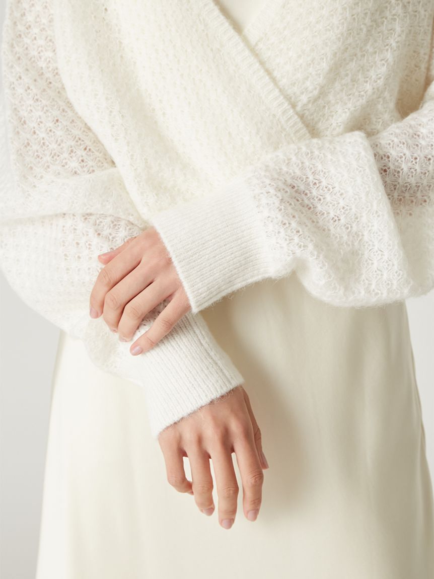 FRAY I.D「サテンキャミクロシェニットアンサンブル」|ワンピース|