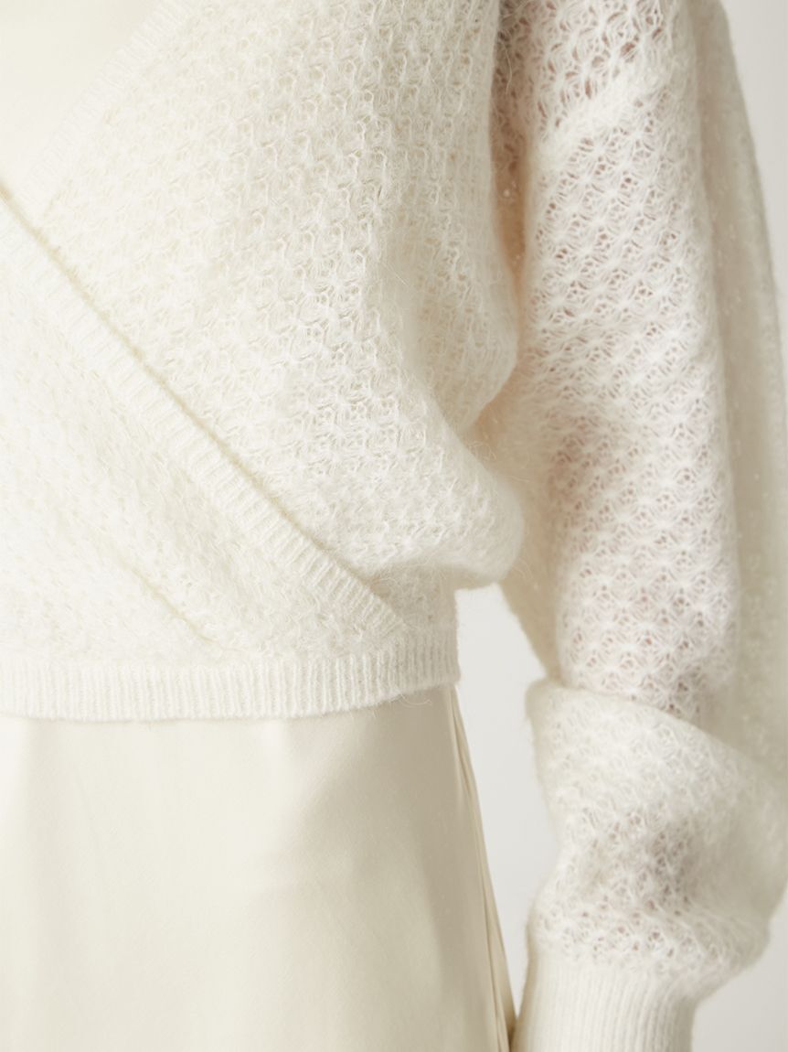 FRAY I.D「サテンキャミクロシェニットアンサンブル」|ワンピース|