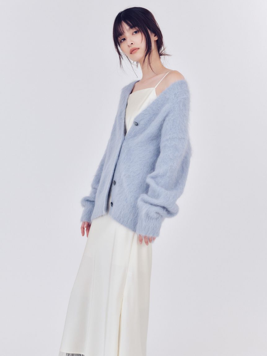 FRAY I.D「サテンキャミクロシェニットアンサンブル」|ワンピース|