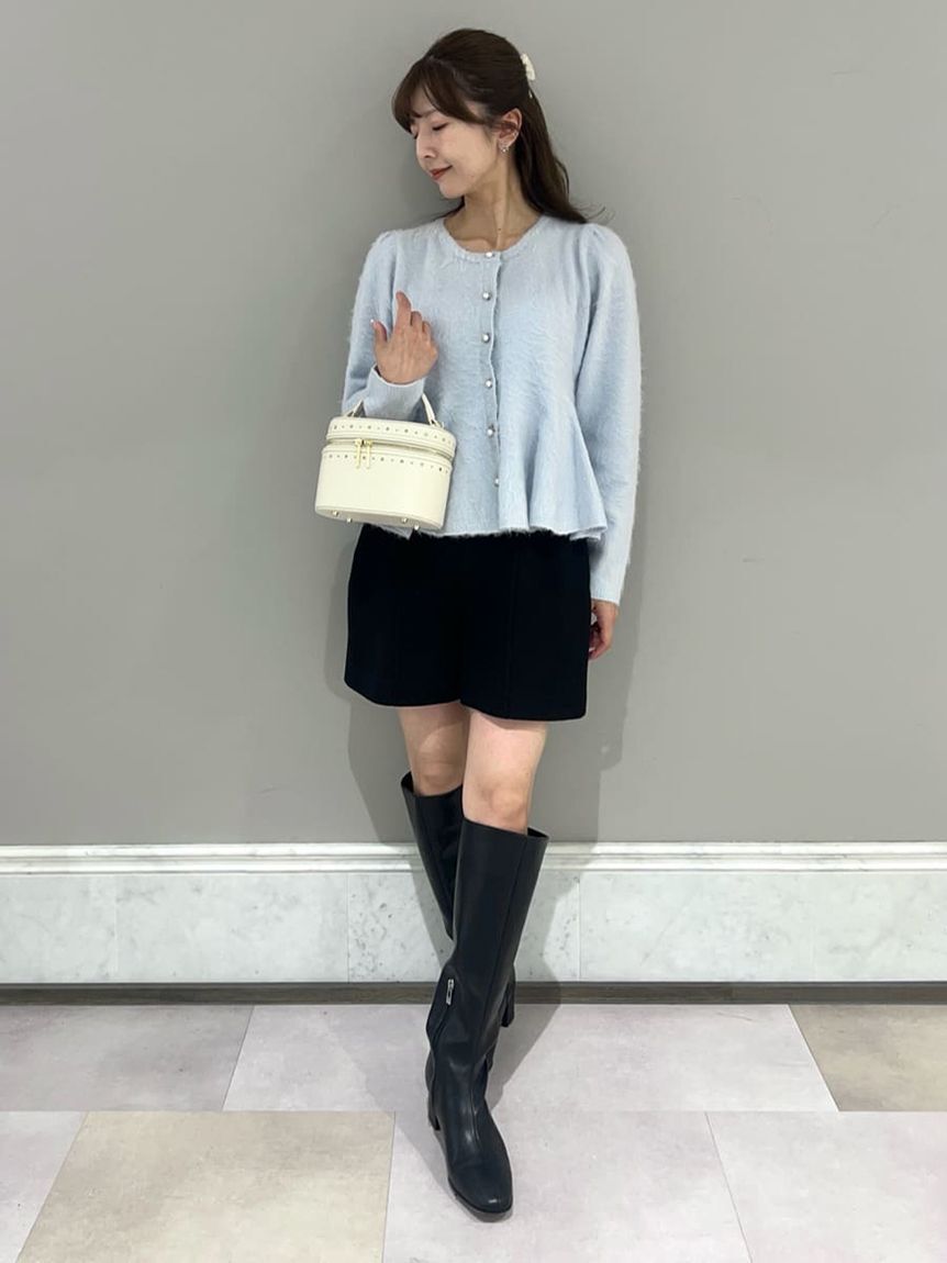 CELFORD「ファーライクペプラムカーディガン」|カーディガン|