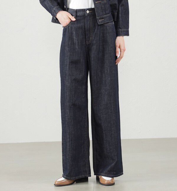 MACKINTOSH PHILOSOPHY「コットンリネンワイドデニム」|デニム|ネイビー