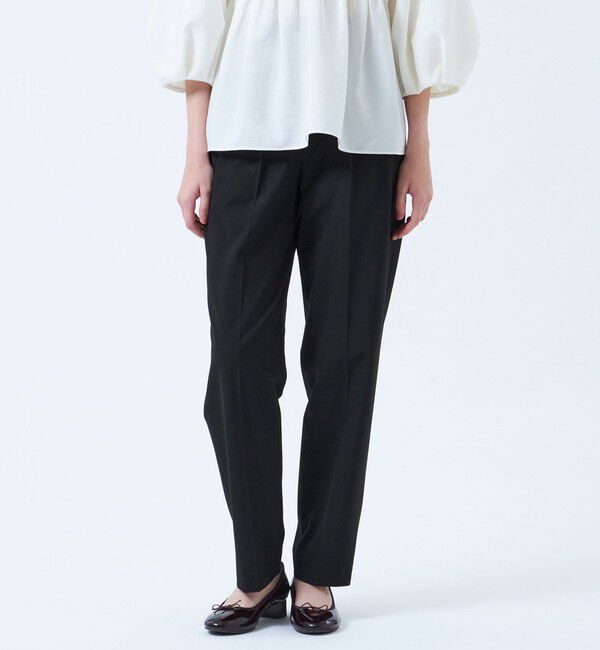 MACKINTOSH PHILOSOPHY「ダブルタックテーパードパンツ」|スラックス|ブラック