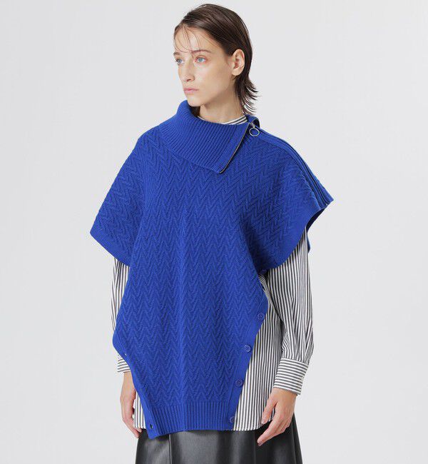  「【ドラマ着用商品】シャツコンビクロップドジップニット」|ニット・セーター|