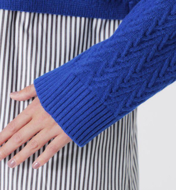  「【ドラマ着用商品】シャツコンビクロップドジップニット」|ニット・セーター|