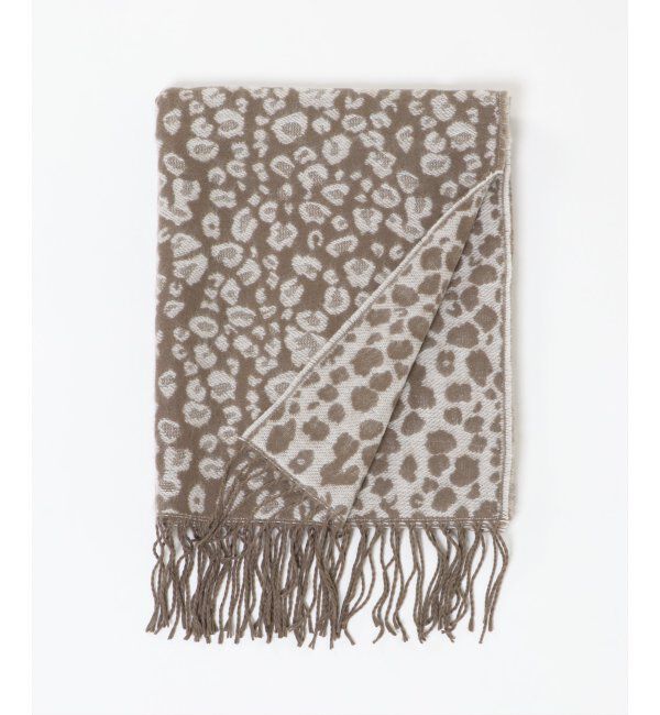 ikka「レオパードジャガードマフラーＡ」|マフラー|ブラウン