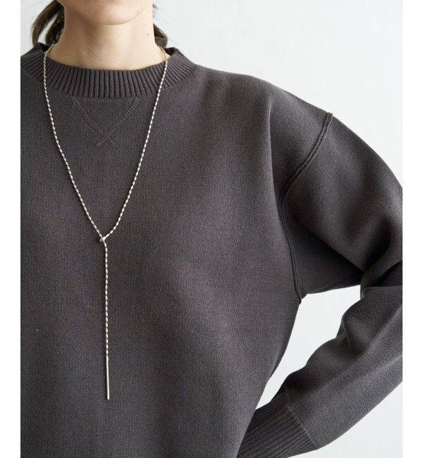 ikka「ダブルフェイススウェットライクニット」|プルオーバー|