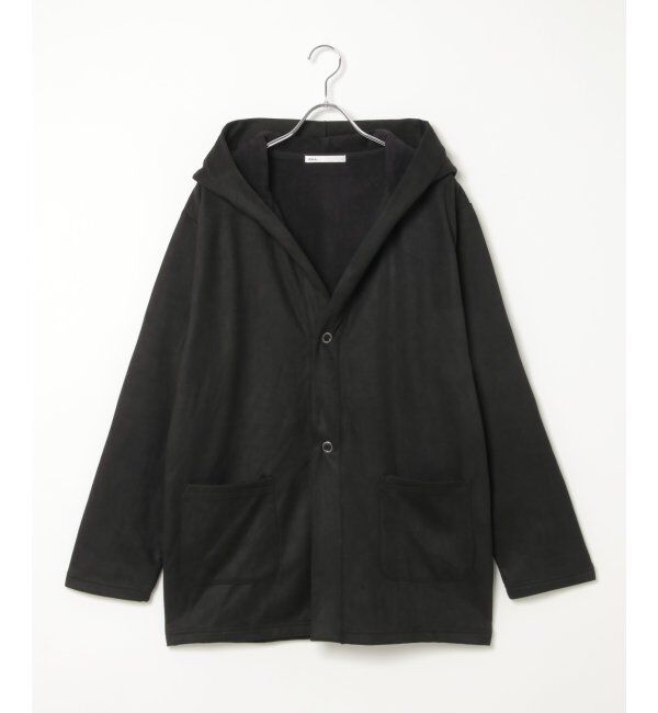 ikka「フェイクスエードフーディガン」|カーディガン|