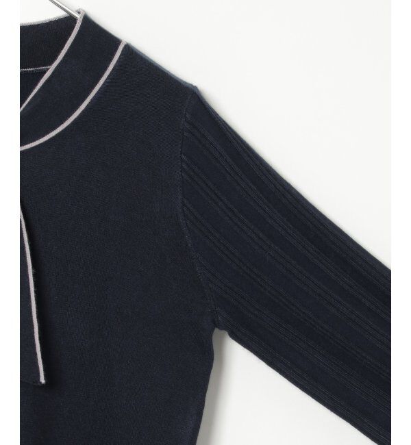 IKKA LOUNGE「ボウタイソデプリーツニット」|プルオーバー|