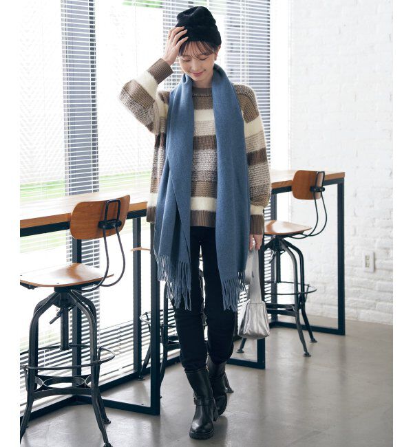 ikka「カシミヤタッチカラーマフラー」|マフラー|