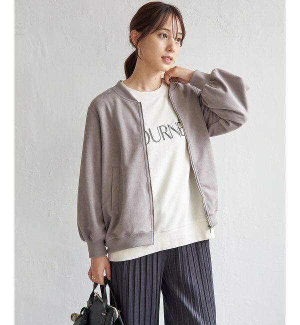 ikka「フェイクスエードブルゾン」|ブルゾン・スタジャン|