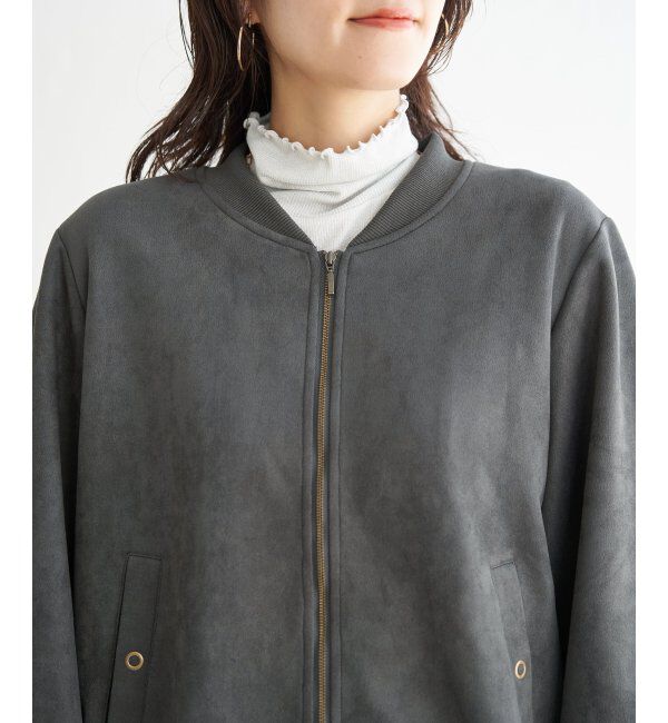 ikka「フェイクスエードブルゾン」|ブルゾン・スタジャン|