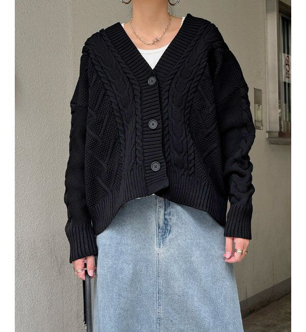 Lbc with Life「ケーブルボリュームカーディガン」|カーディガン|