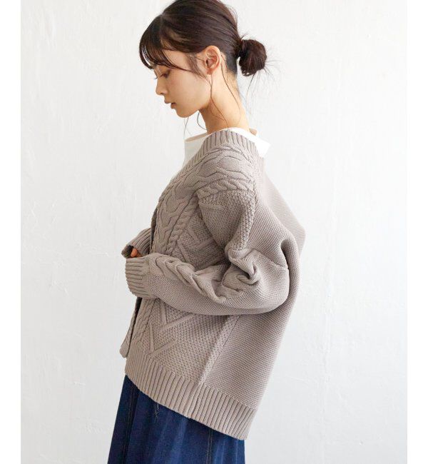 Lbc with Life「ケーブルボリュームカーディガン」|カーディガン|