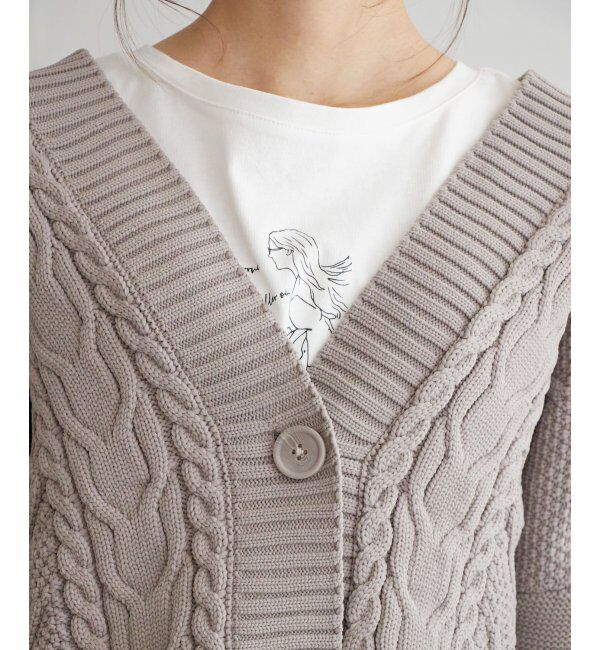 Lbc with Life「ケーブルボリュームカーディガン」|カーディガン|