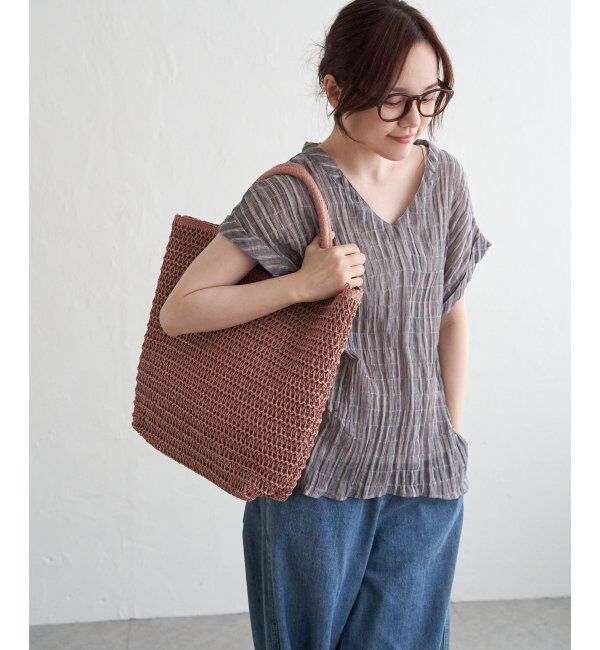 Lbc with Life「ミックスハンドルペーパートート」|その他|ピンク