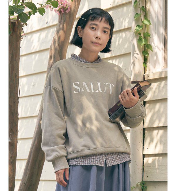 Lbc with Life「ステッチ刺繍ロゴ裏毛プルオーバー」|その他|ベージュ